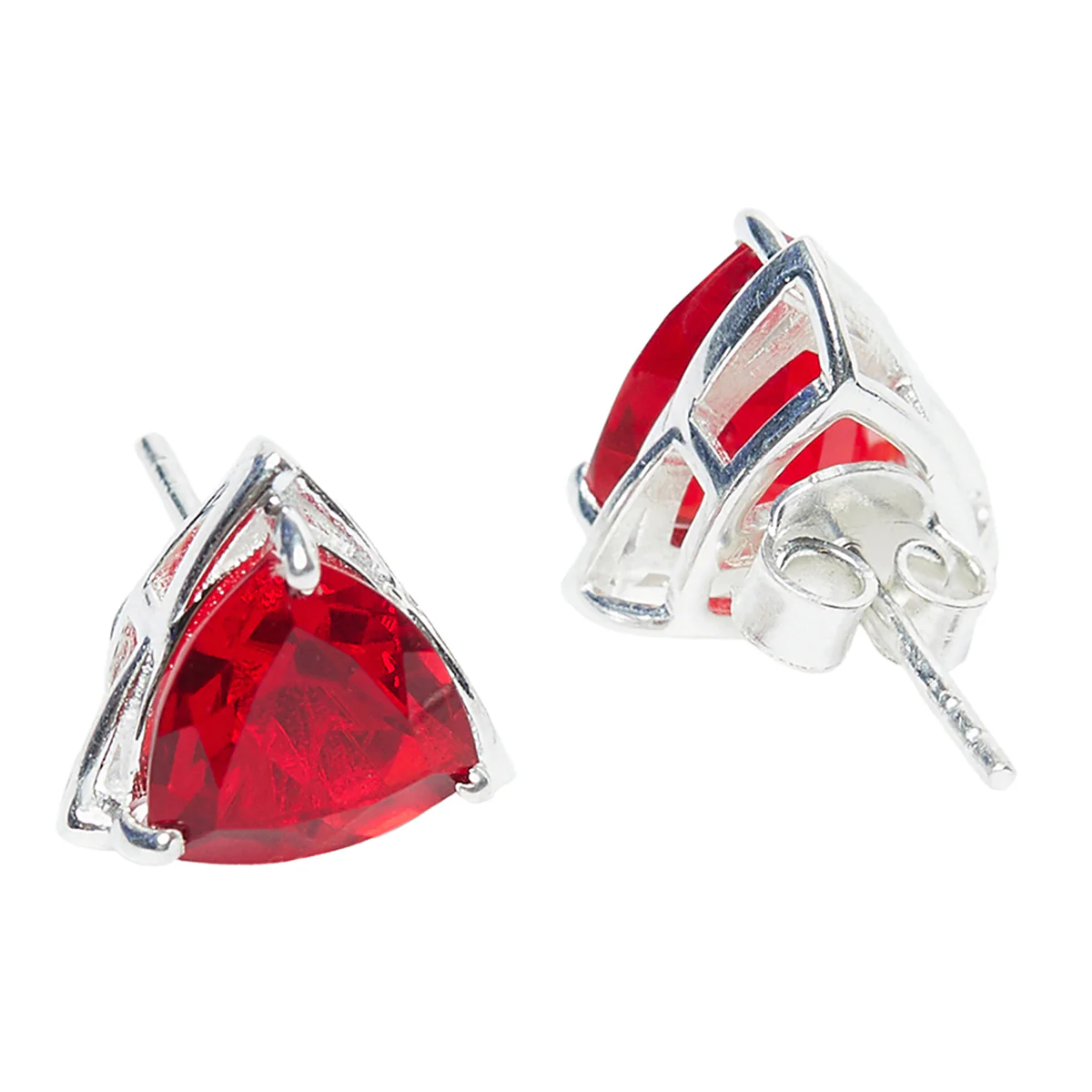 Sterling Silver Pendant Set Glittering with Red Stones - Image 5