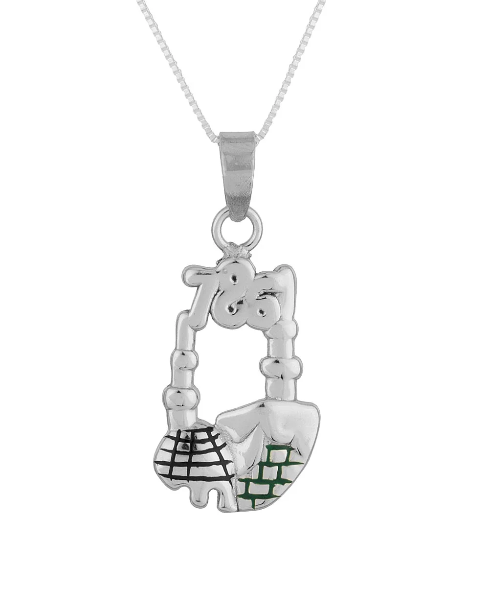 Sterling Silver Religious Pendant With Chain