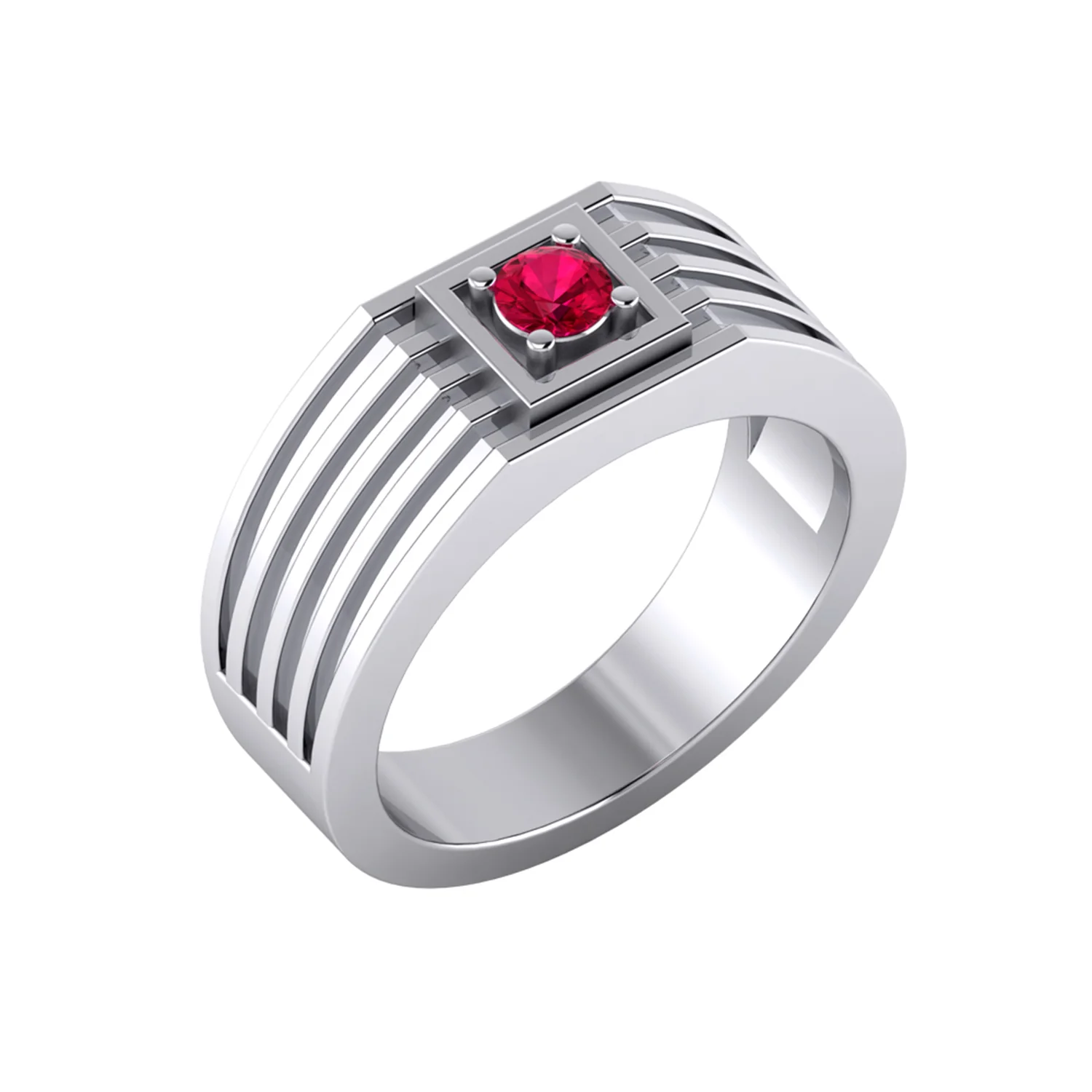 Sterling Silver Ring Embellished With Ruby - Image 2