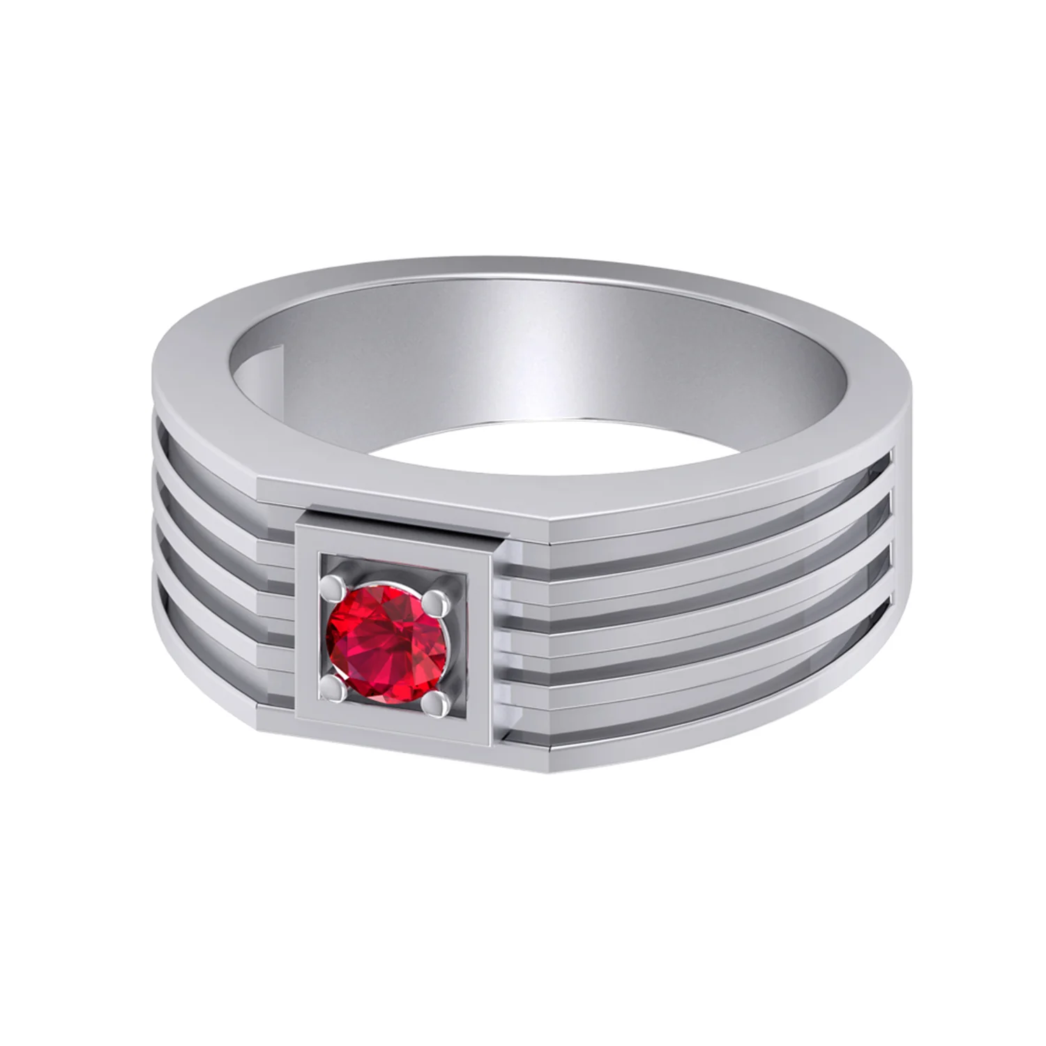 Sterling Silver Ring Embellished With Ruby - Image 3