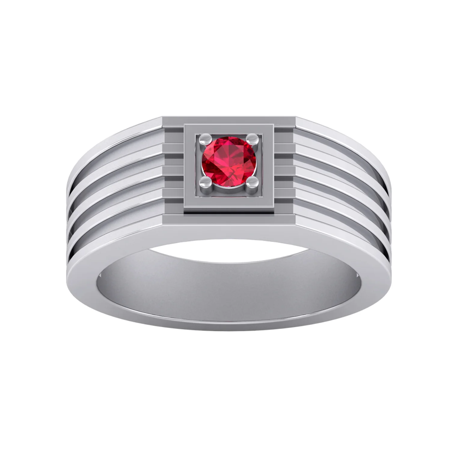 Sterling Silver Ring Embellished With Ruby - Image 4