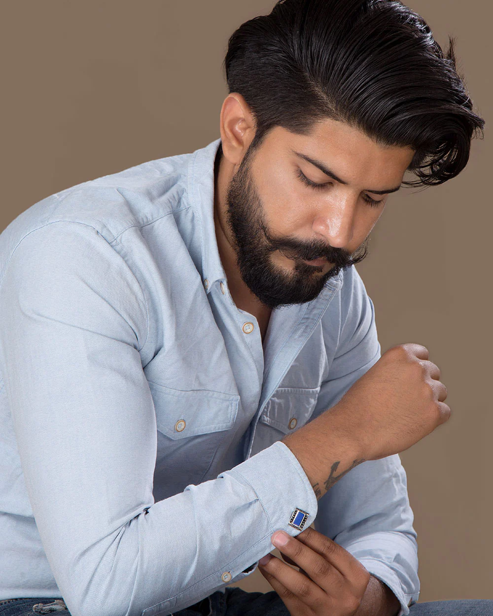 Stone & CZ Studded Milestone Cufflinks - Image 5