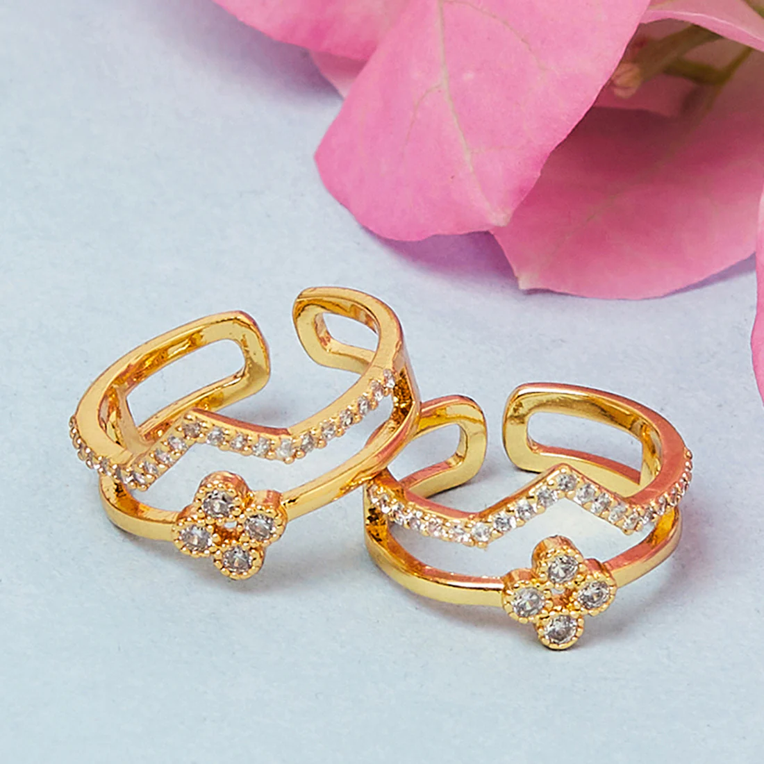 Stone Detailing Toe Rings