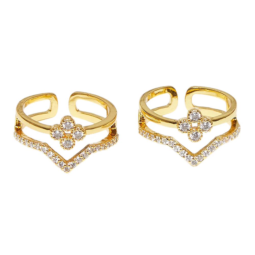 Stone Detailing Toe Rings - Image 3
