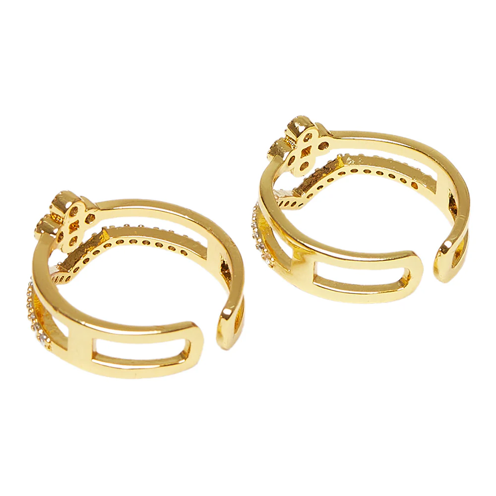 Stone Detailing Toe Rings - Image 4