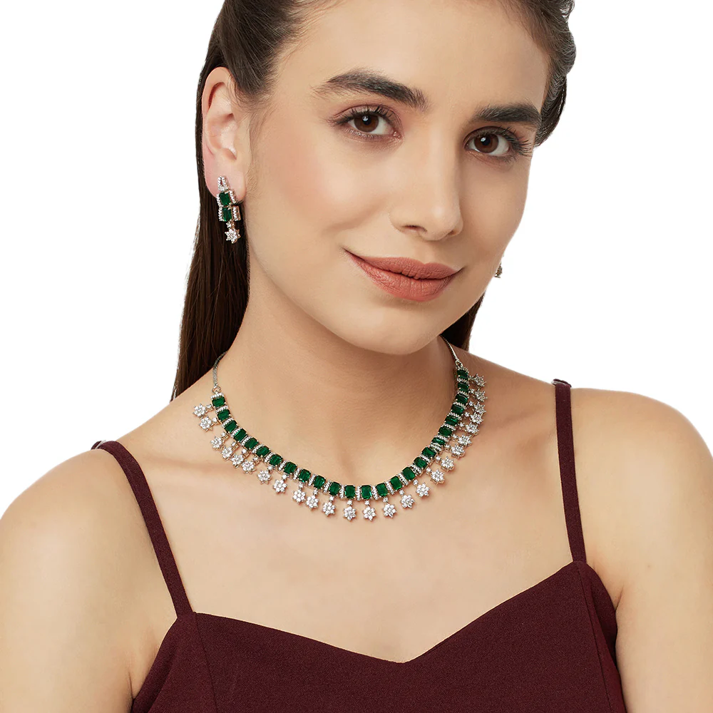 Striking Necklace Set with CZ Embellishments - Image 2