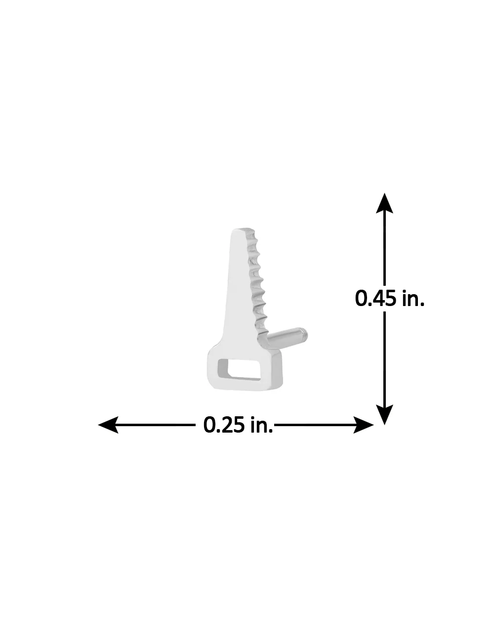 Stud Out Key Pattern Earring - Image 5
