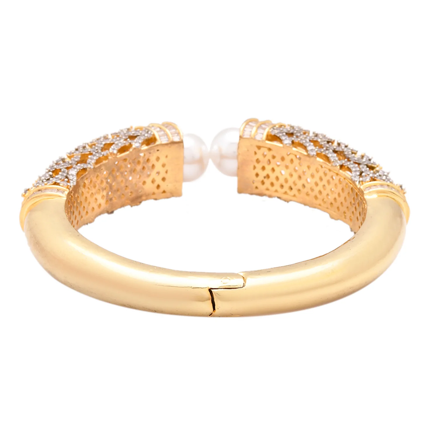 Stunning Gold-Plated American Diamond Bracelet - Image 5