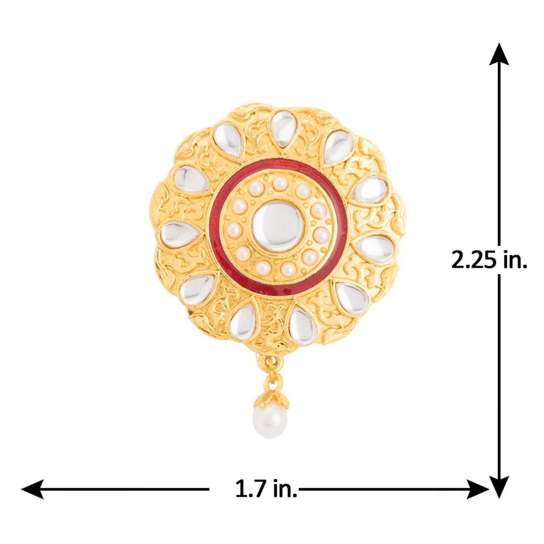 Stunning Pearl Drop Danglers - Image 5