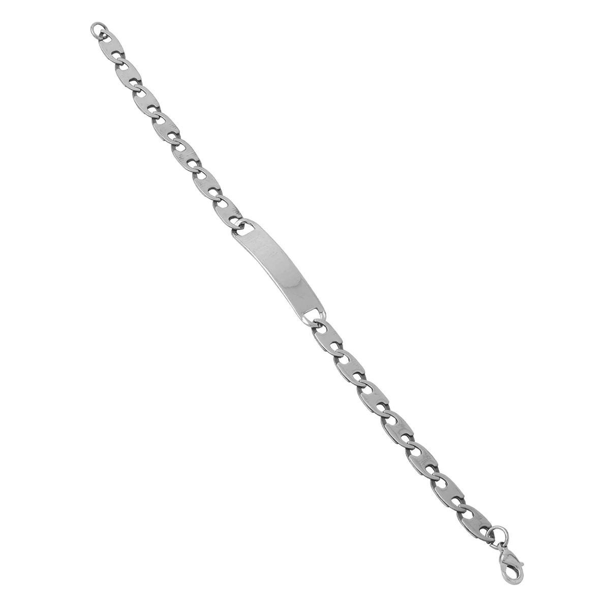Stylish Link Bracelet In Silver Plating For Men - Image 3