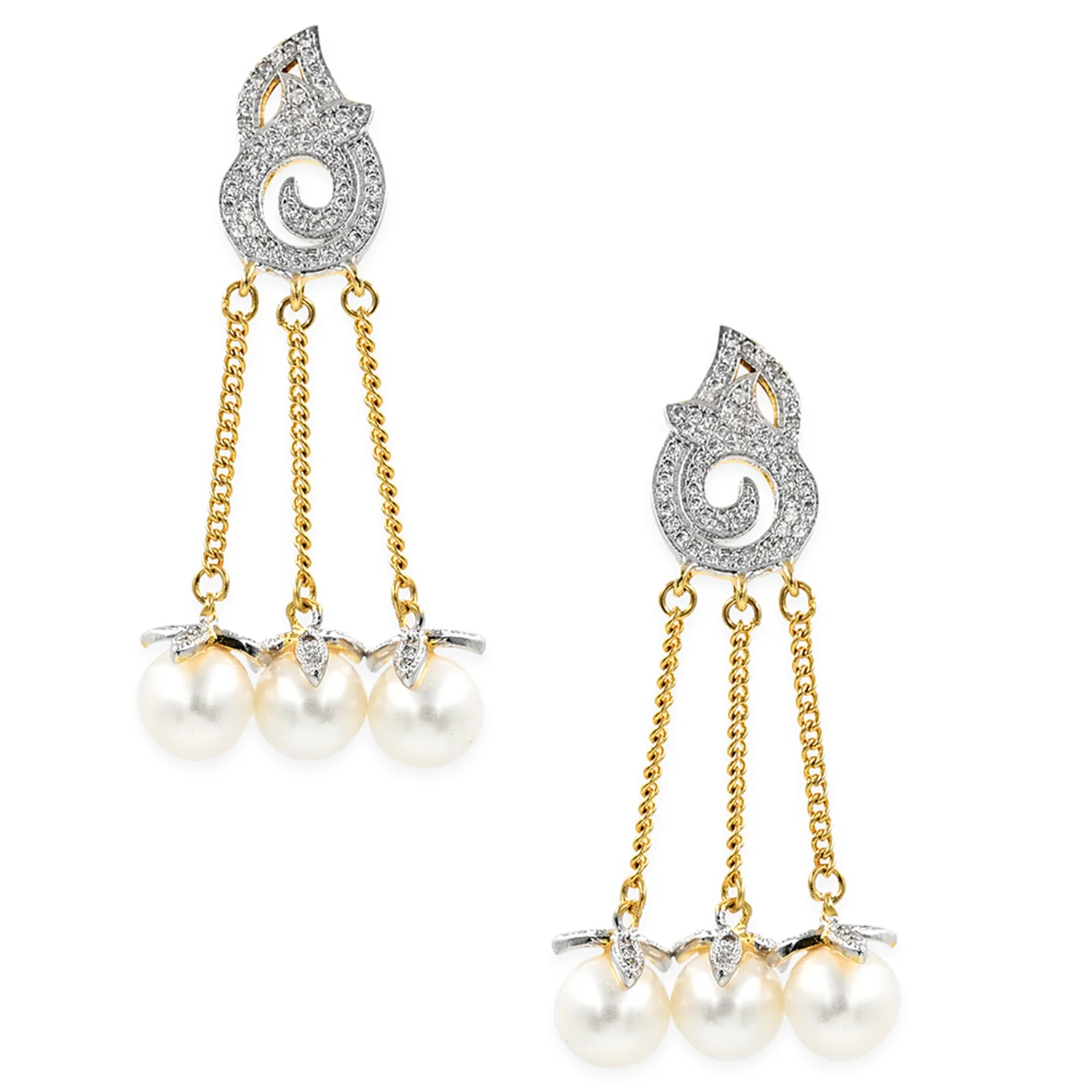 Stylish Pearl Drop Pendant Set - Image 4