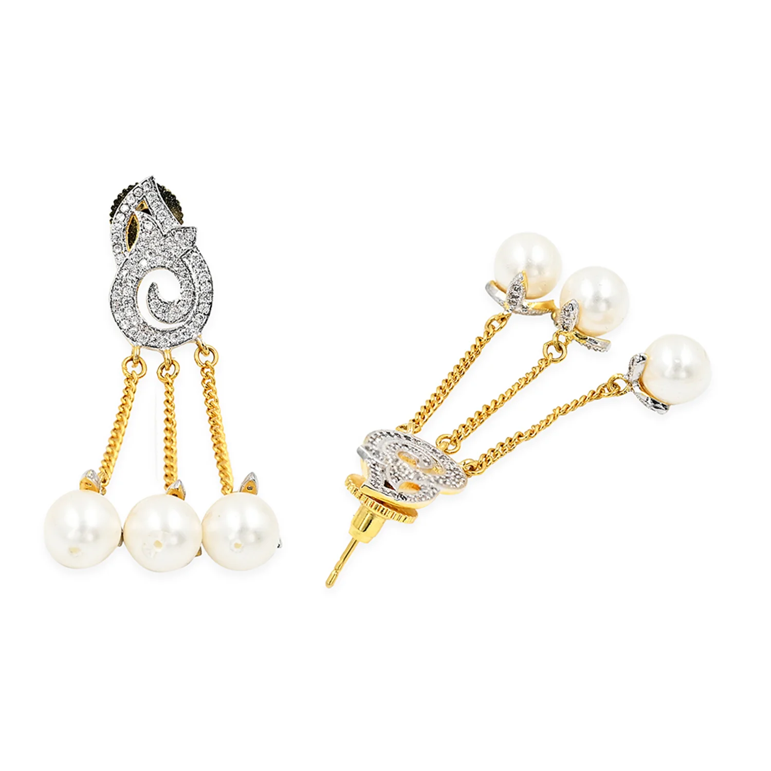 Stylish Pearl Drop Pendant Set - Image 5