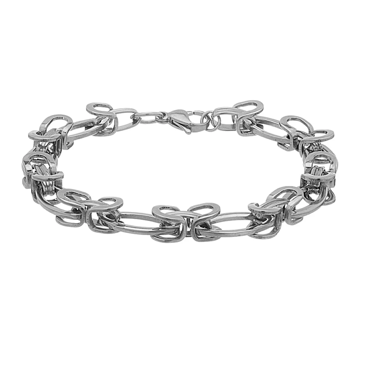 Stylish Silver Tone Bracelet For Men