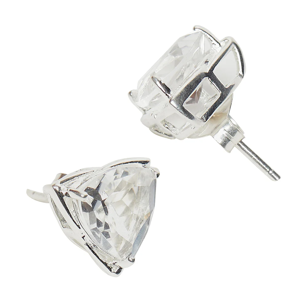 Stylish Sparkling Silver Pendant Set - Image 5