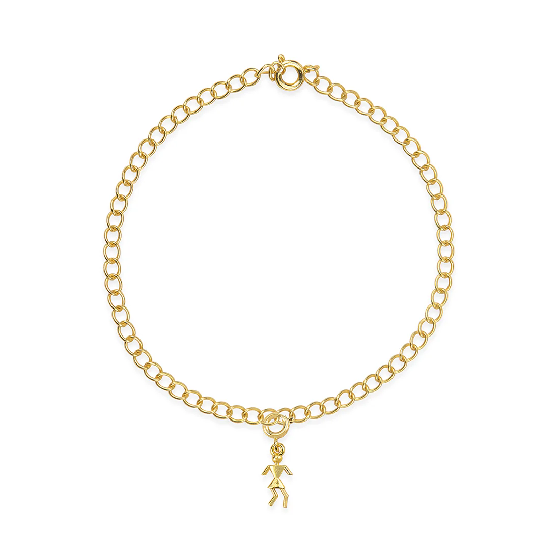 Stylish Yellow Gold Enameled Charms Pendant With Chain and Bracelets - Image 5