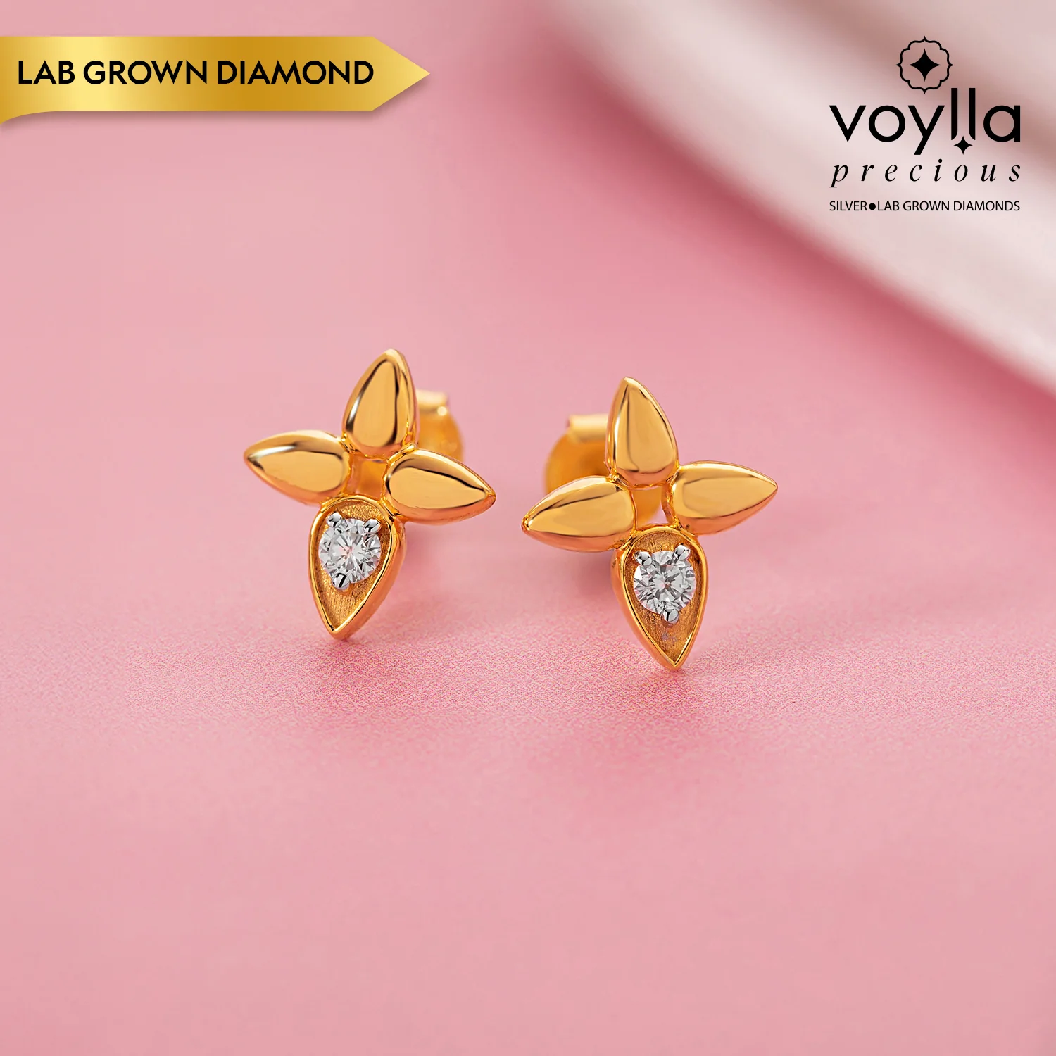 Sunflare Lab-Grown Diamond Stud Earrings
