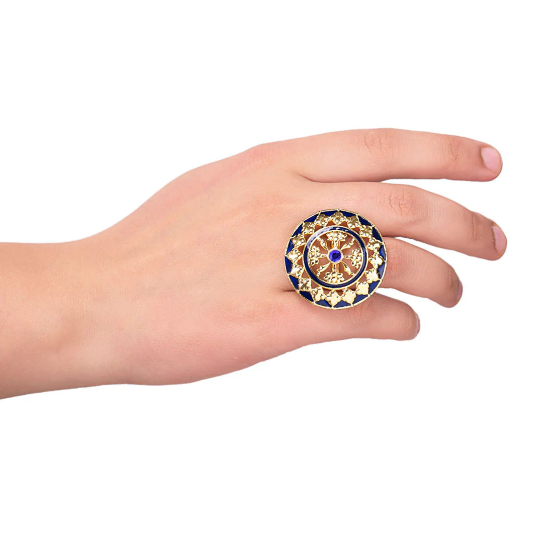Swarnam Enameled Dome Ring - Image 2