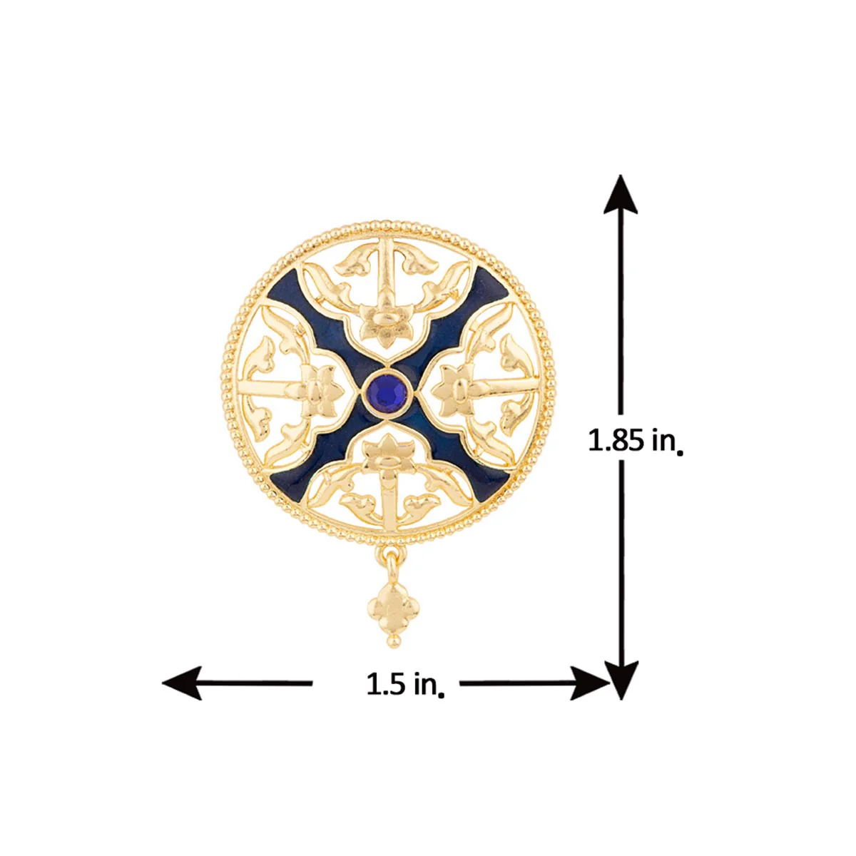 Swarnam Filigree Dome Earrings - Image 5