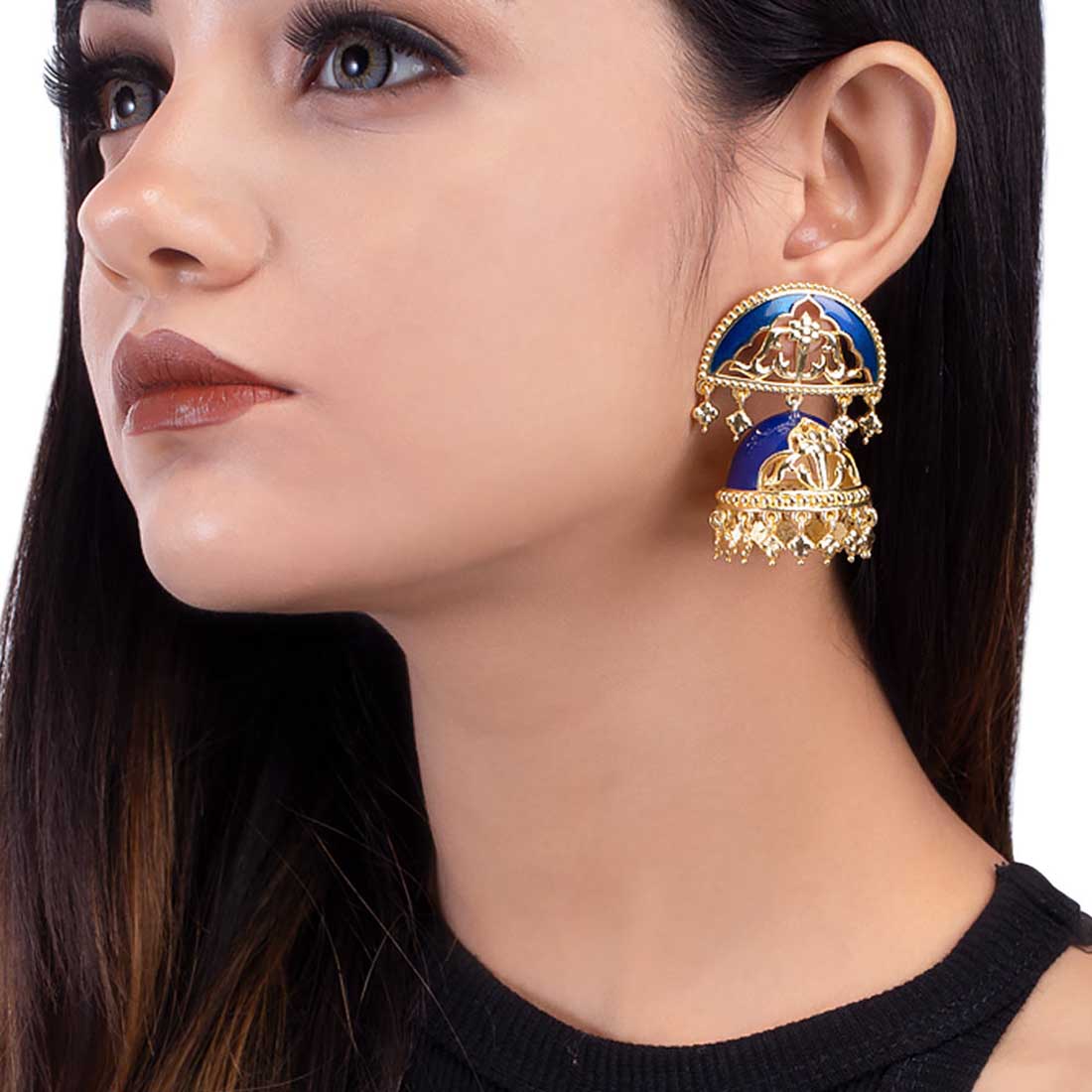Swarnam Jhumka Drop Earrings - Image 2