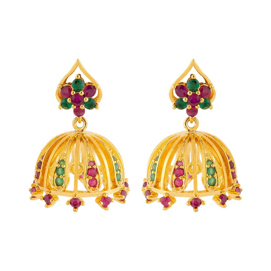 Swarnam Jhumka Style Earrings - Image 3
