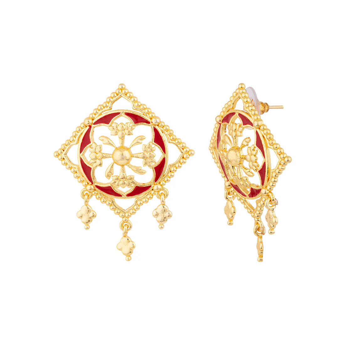 Swarnam Rangoli Inspired Earrings - Image 4