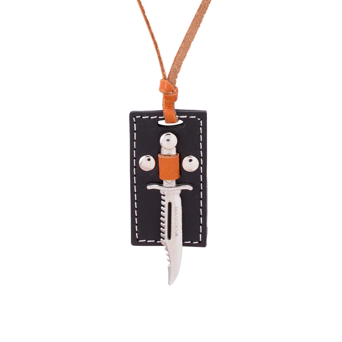 Sword Designer Pendant With Leather Chain - Image 3