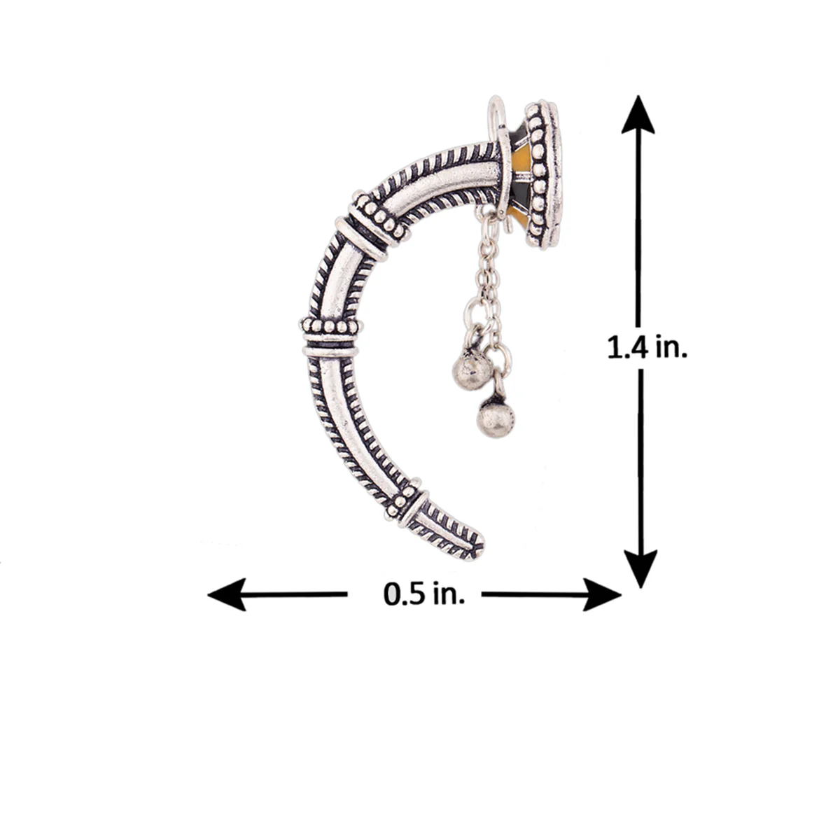 Taal Mridang Brass Shehnai Earrings - Image 5
