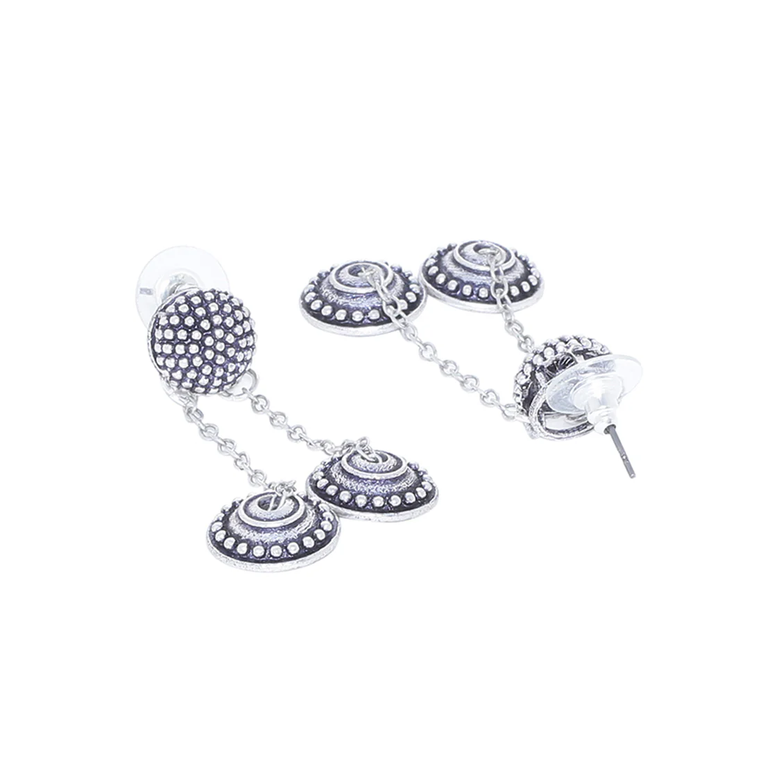Taal Mridang Circles Drop Earrings - Image 4