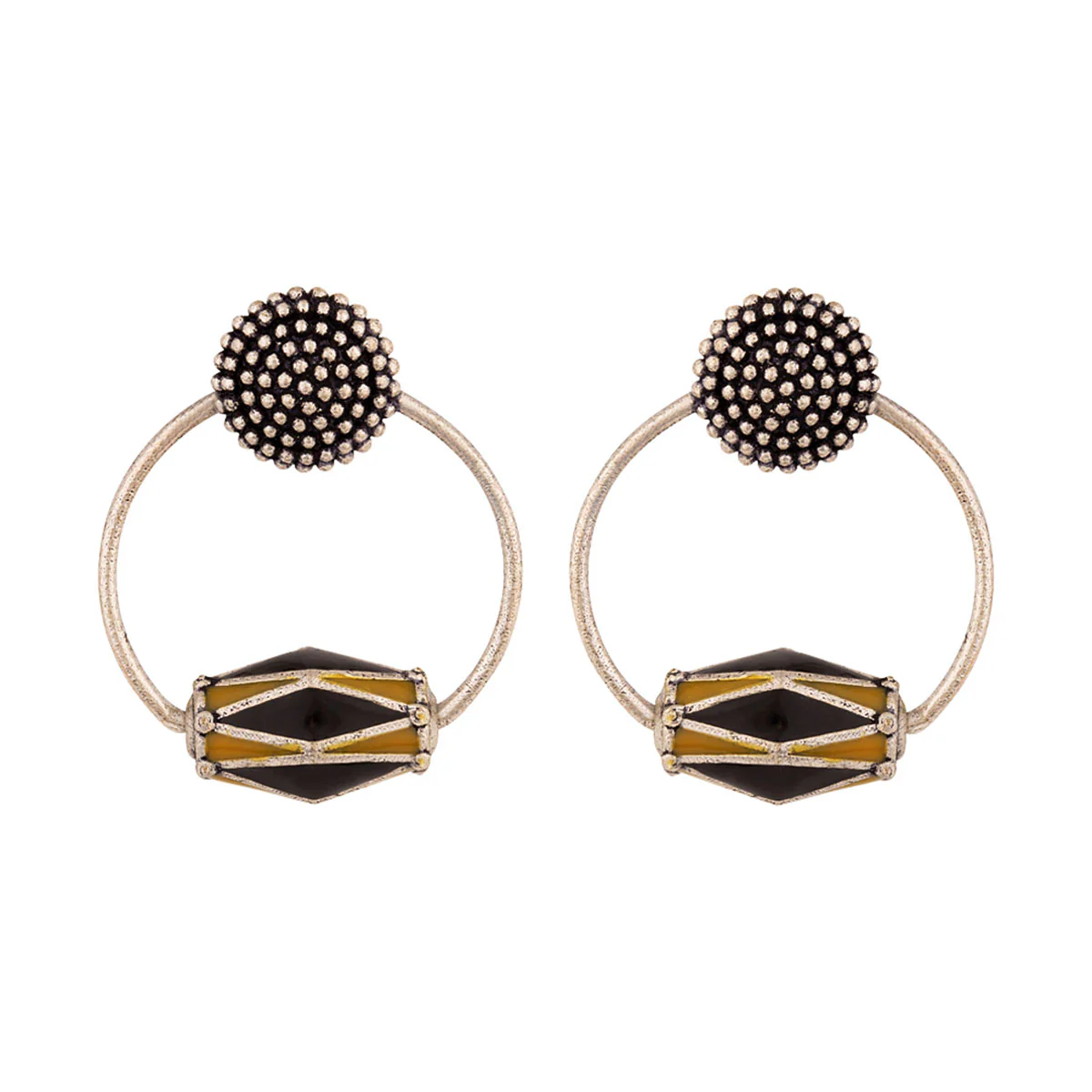 Taal Mridang Dholak Hoop Earrings - Image 4