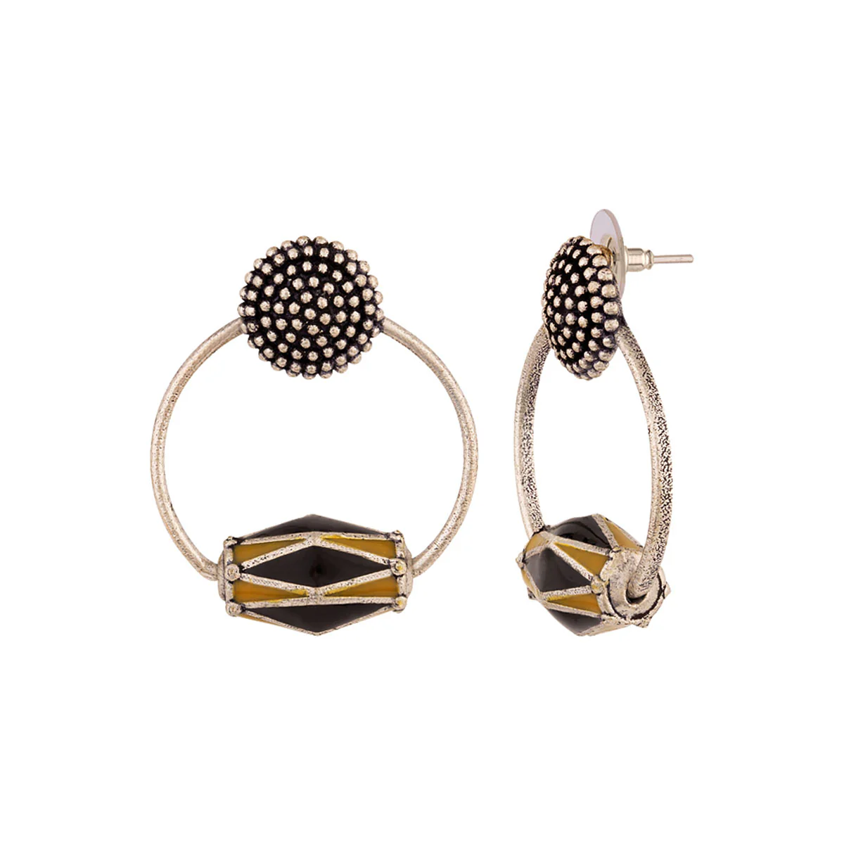 Taal Mridang Dholak Hoop Earrings - Image 5