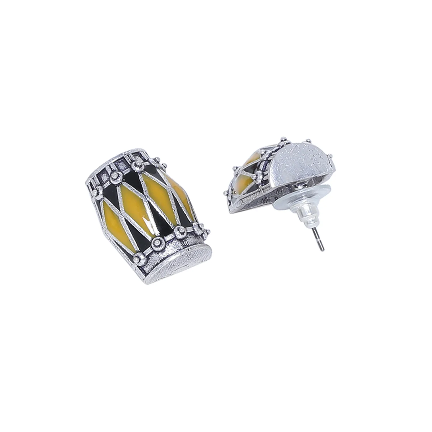 Taal Mridang Dholki Stud Earrings - Image 4
