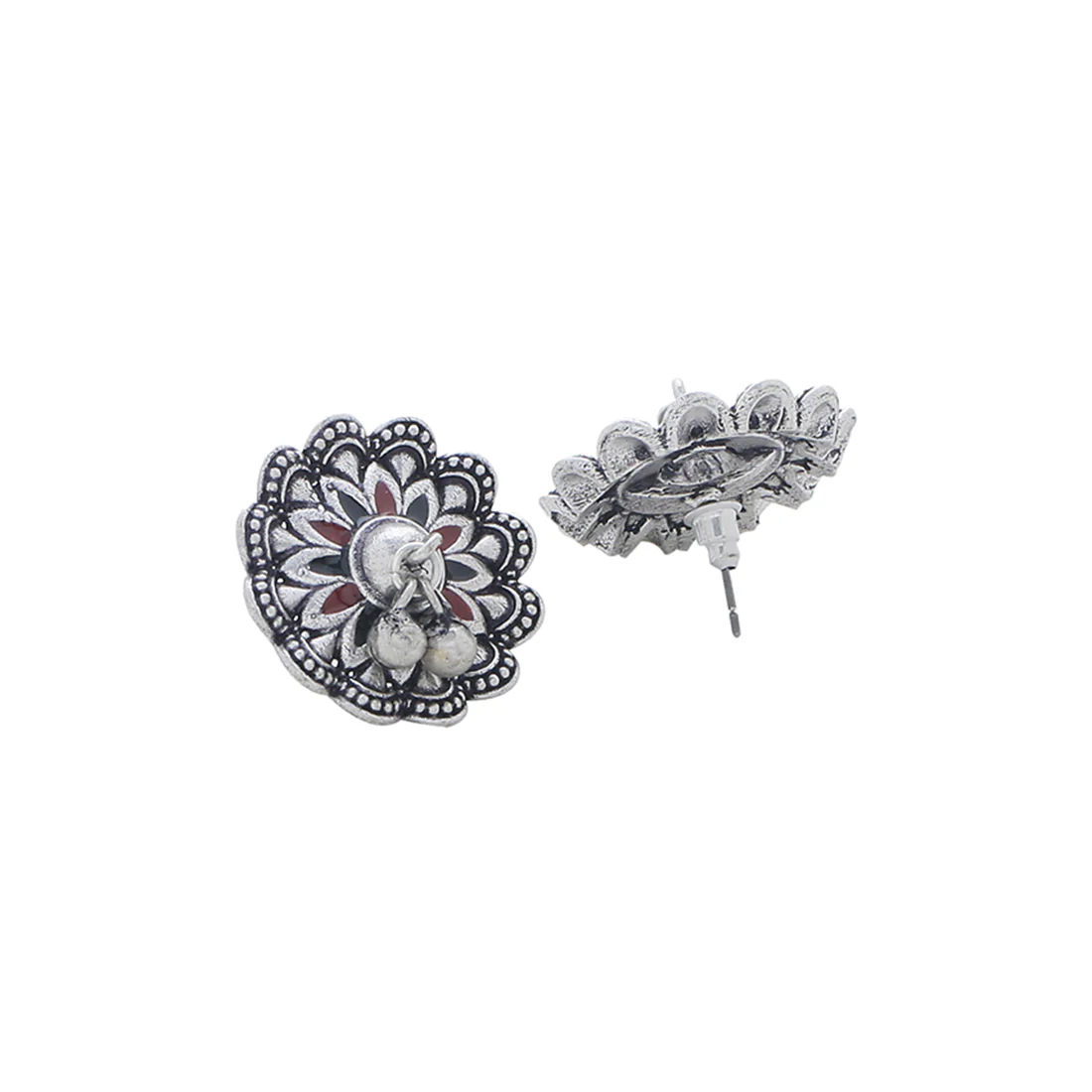 Taal Mridang Floral Stud Earrings - Image 4