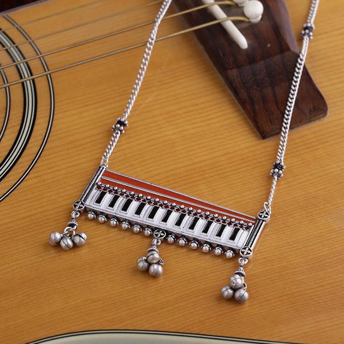 Taal Mridang Harmonium Statement Necklace