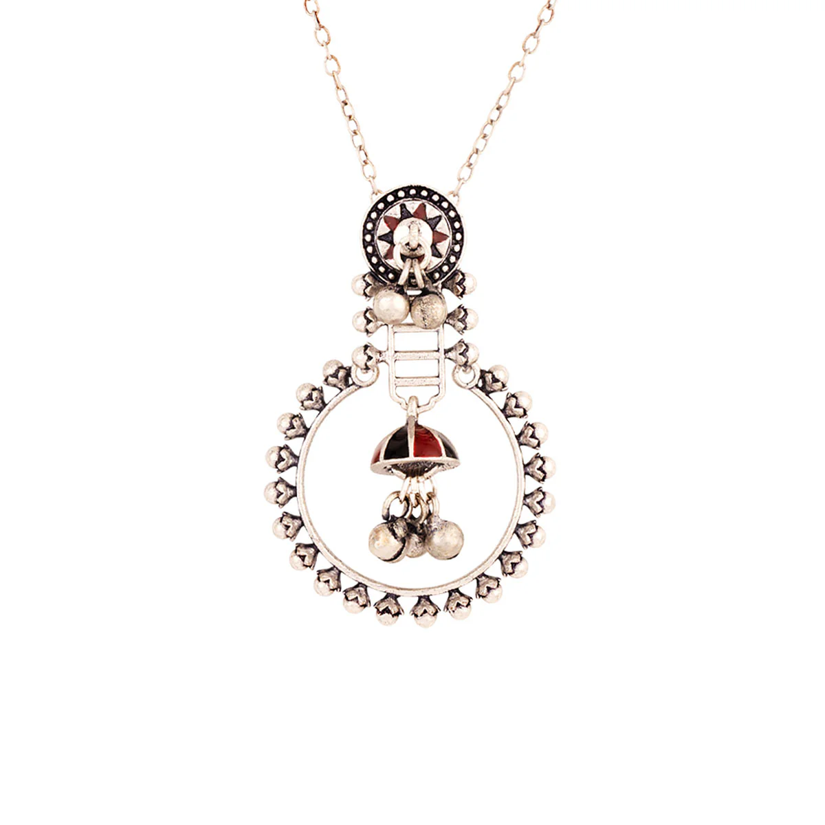 Taal Mridang Sarangi Statement Pendant - Image 3