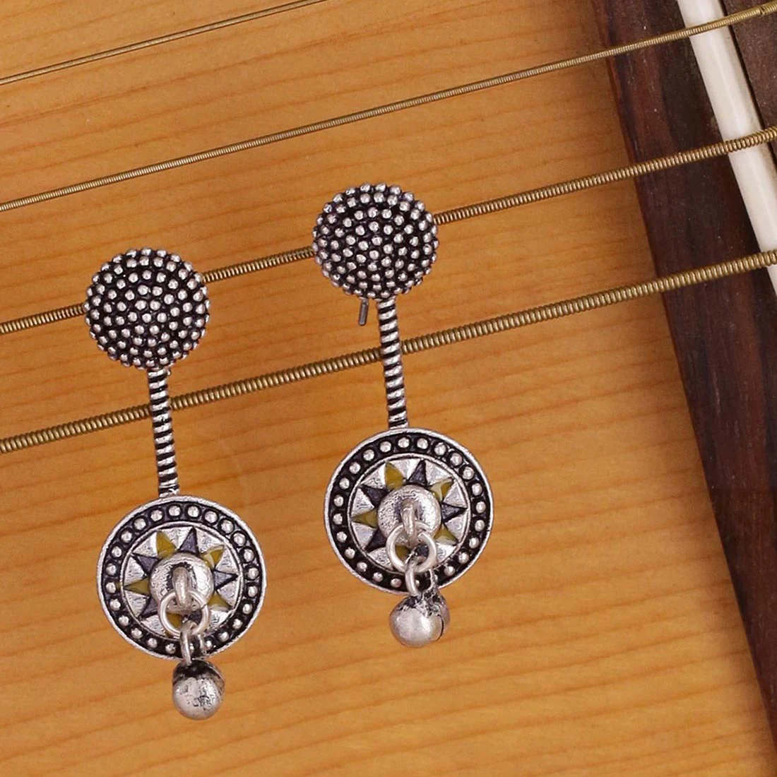 Taal Mridang Tabla Drop Earrings
