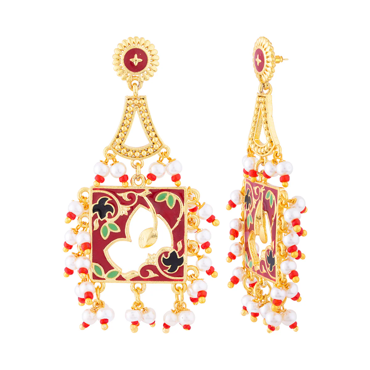 Tahira Cutwork Design Choker Necklace Set - Image 5
