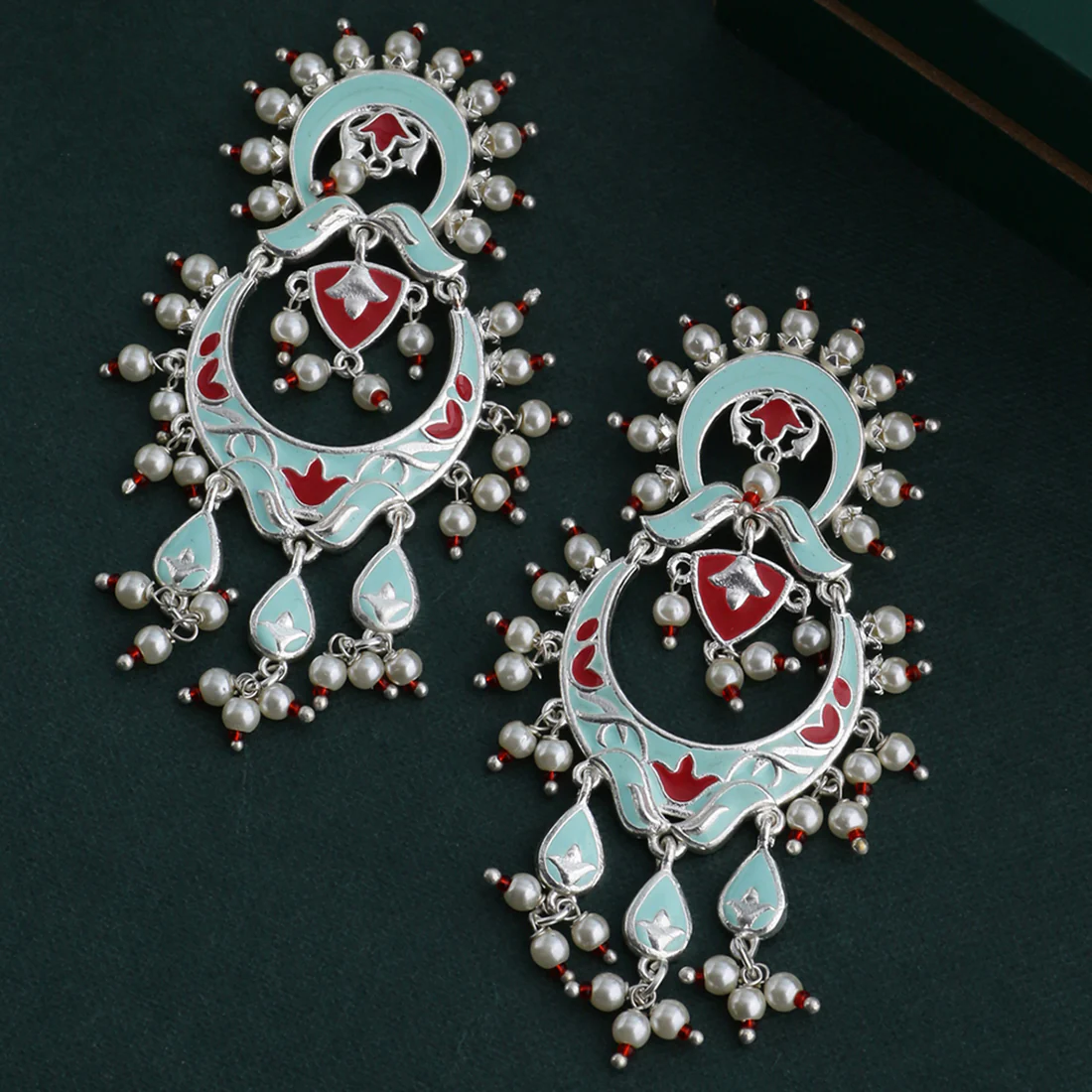 Tahira Fine Ferozi Long Earrings