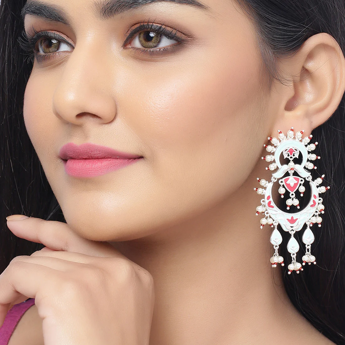 Tahira Fine Ferozi Long Earrings - Image 2