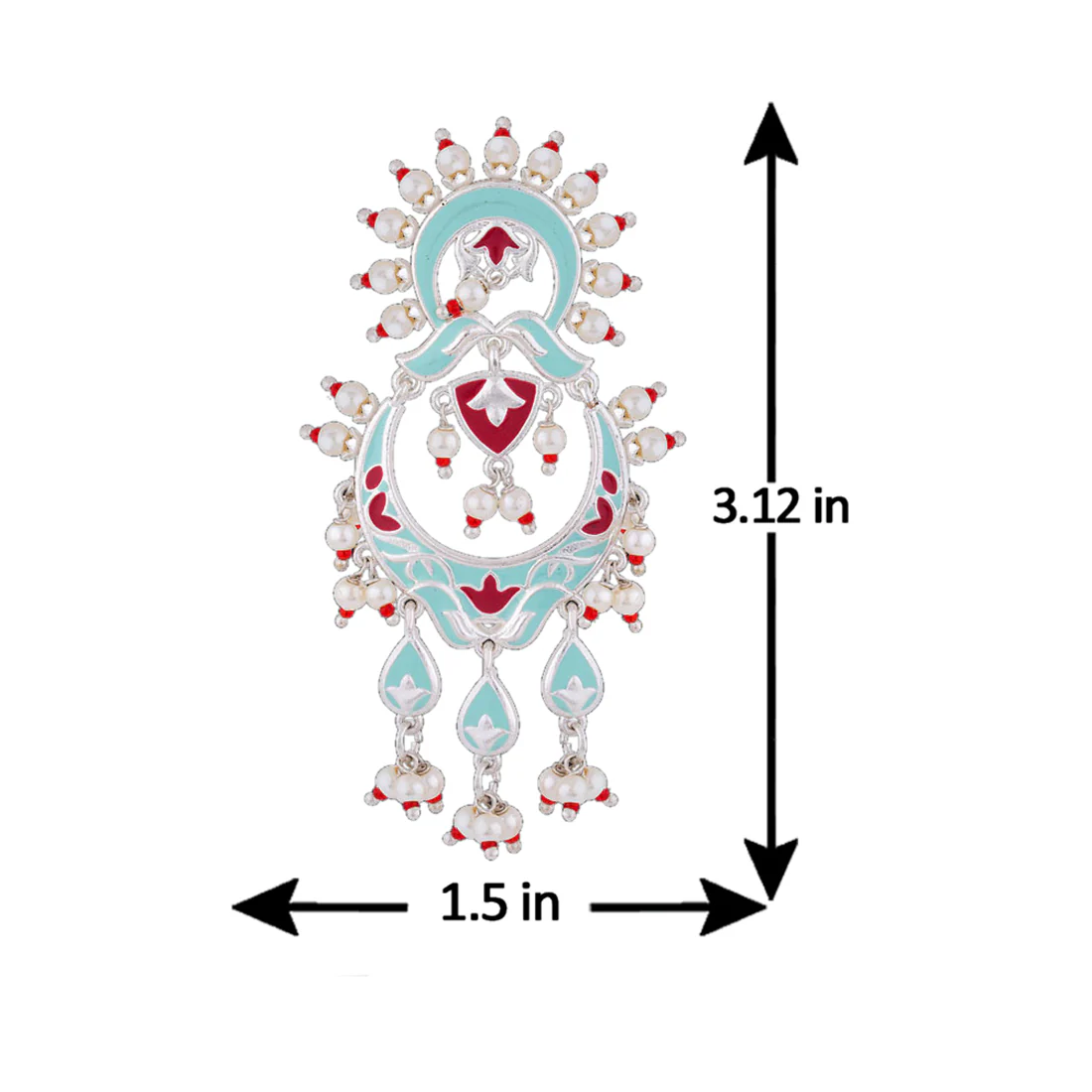 Tahira Fine Ferozi Long Earrings - Image 5
