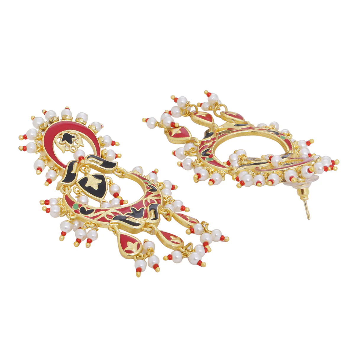 Tahira Glorious Red Circles Earrings - Image 5