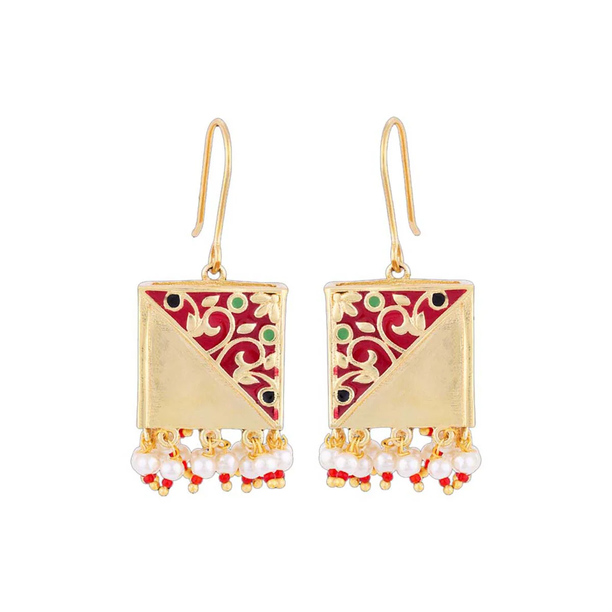Tahira Glorious Red Lantern Earrings - Image 3