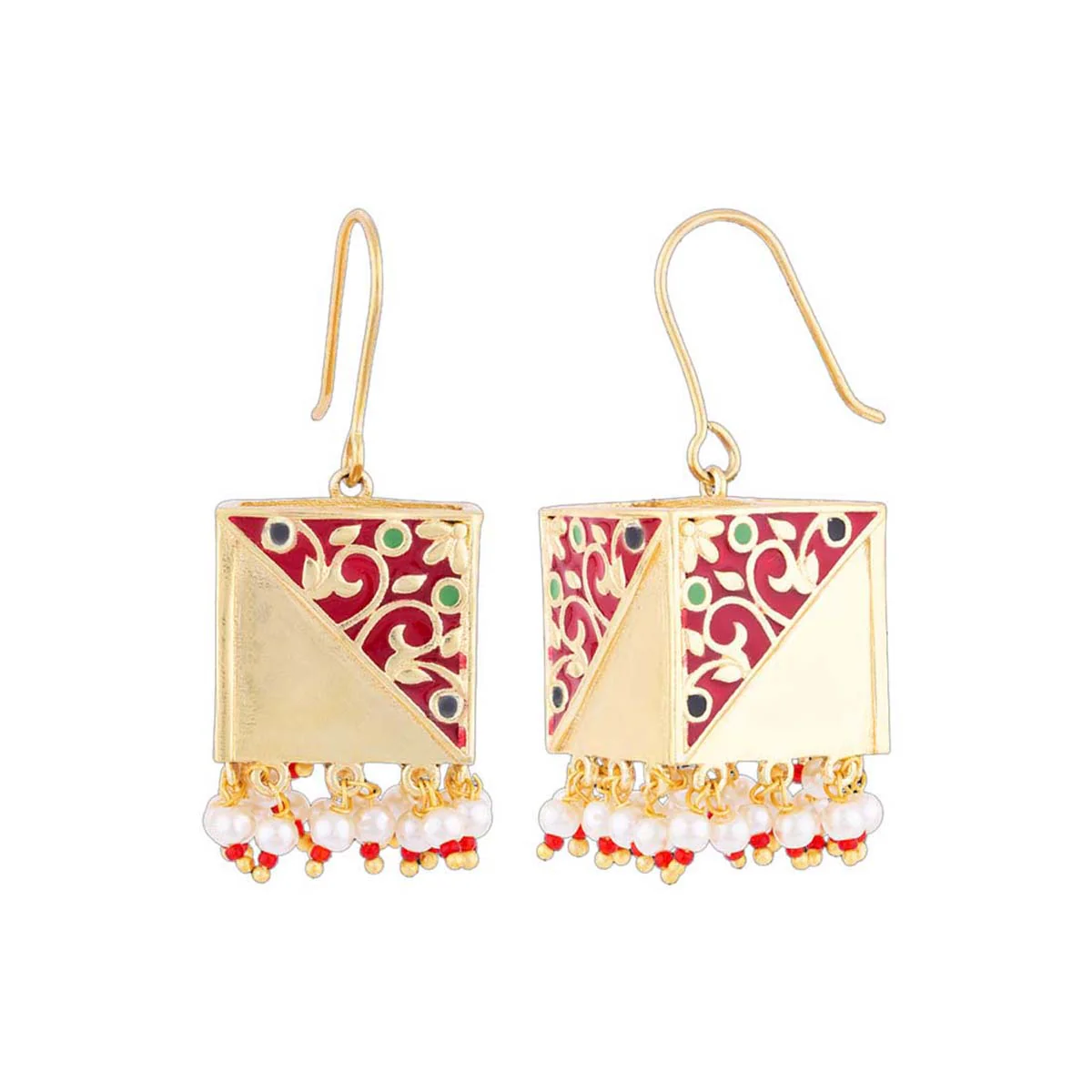 Tahira Glorious Red Lantern Earrings - Image 4