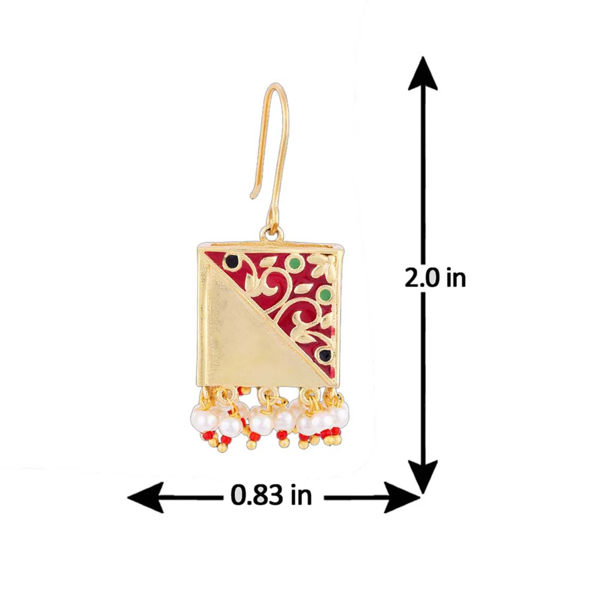 Tahira Glorious Red Lantern Earrings - Image 5