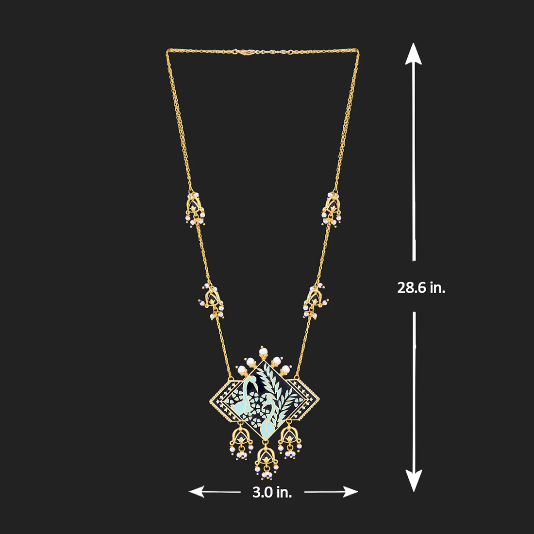 Tahira Peacock Regal Black necklace - Image 6