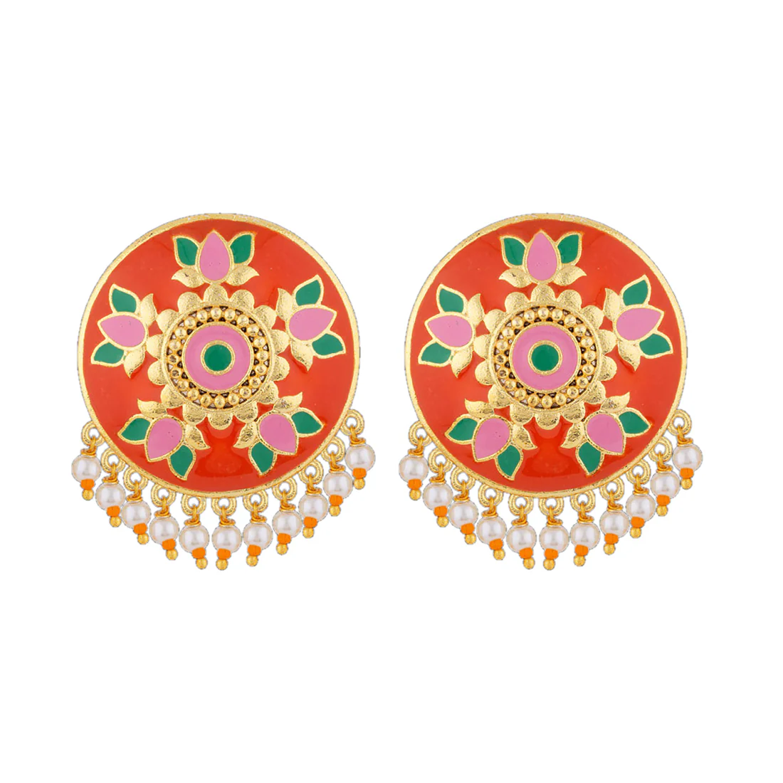Tahira Pink Lotus Studs - Image 3