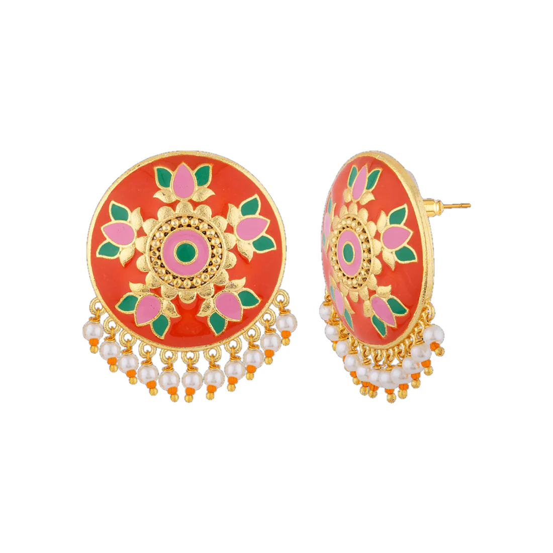 Tahira Pink Lotus Studs - Image 4