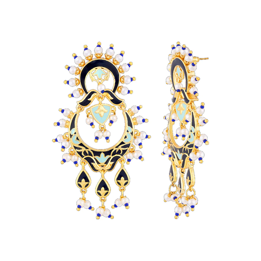 Tahira Regal Black Long Earrings - Image 4