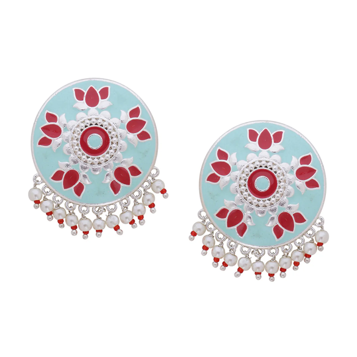 Tahira Ruby Lotus Studs - Image 3