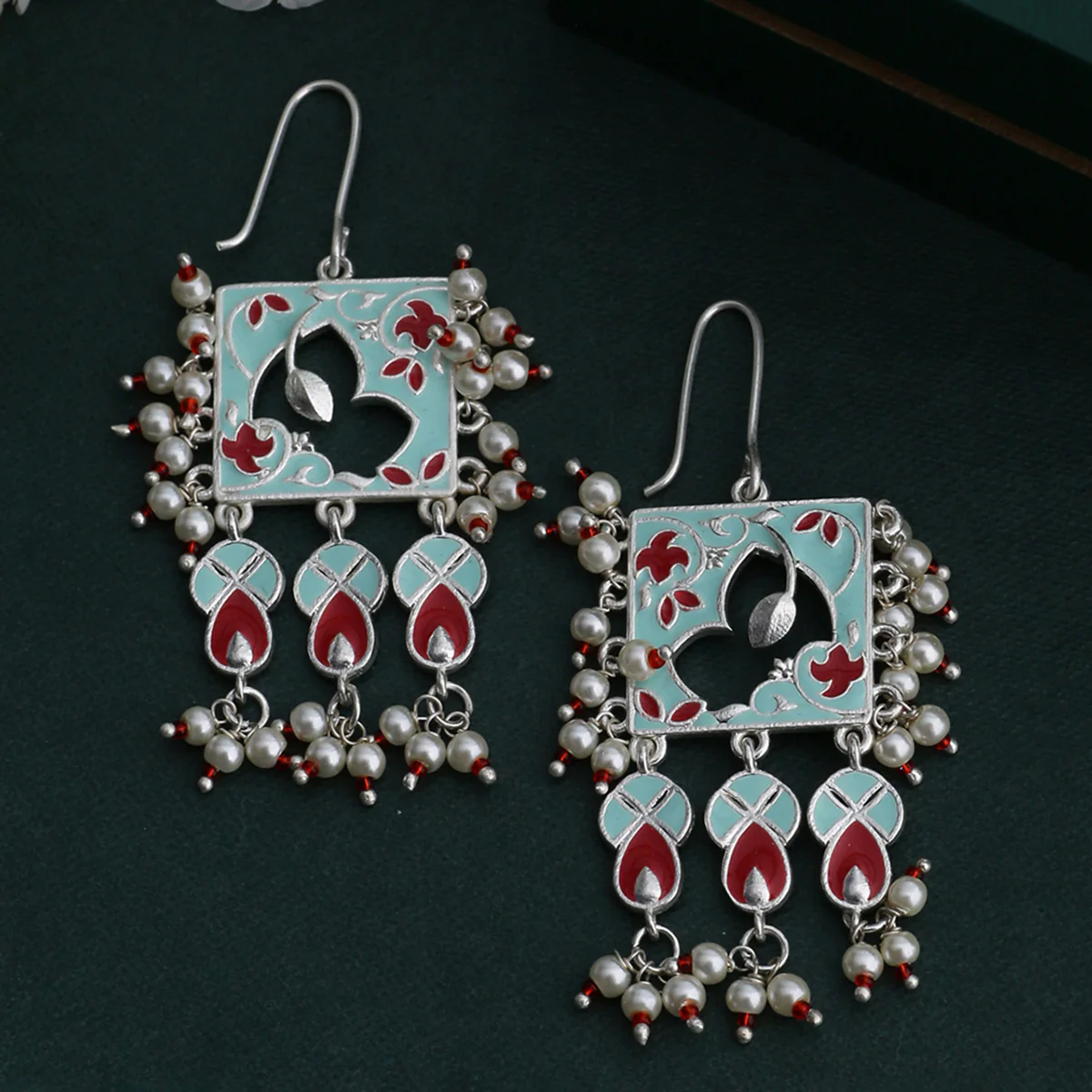 Tahira Silver Sparkle Cutwork Earrings
