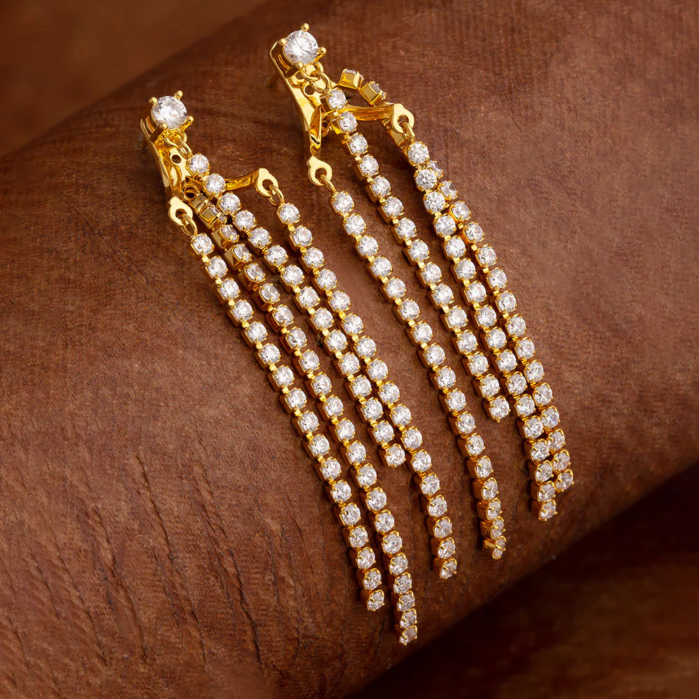 Tassels Drop Brass Earrings